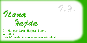 ilona hajda business card